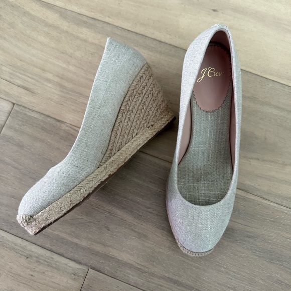 J. Crew Shoes - J. Crew Women's 7.5 Metallic Espadrille Wedge Shoes